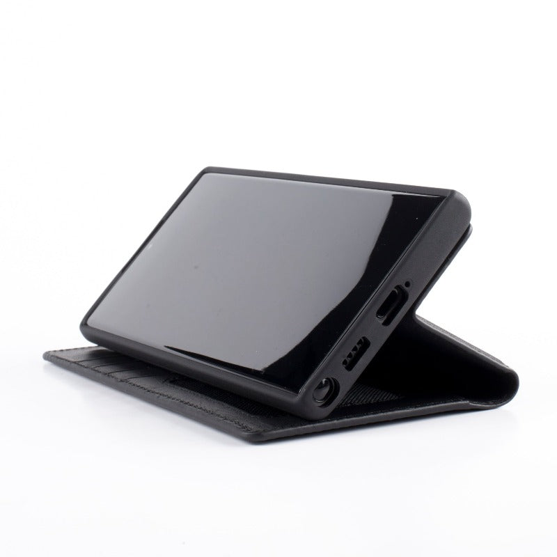 Wachikopa Genuine Leather Magic Bookcase 2 in 1 for Samsung S25 Ultra Black