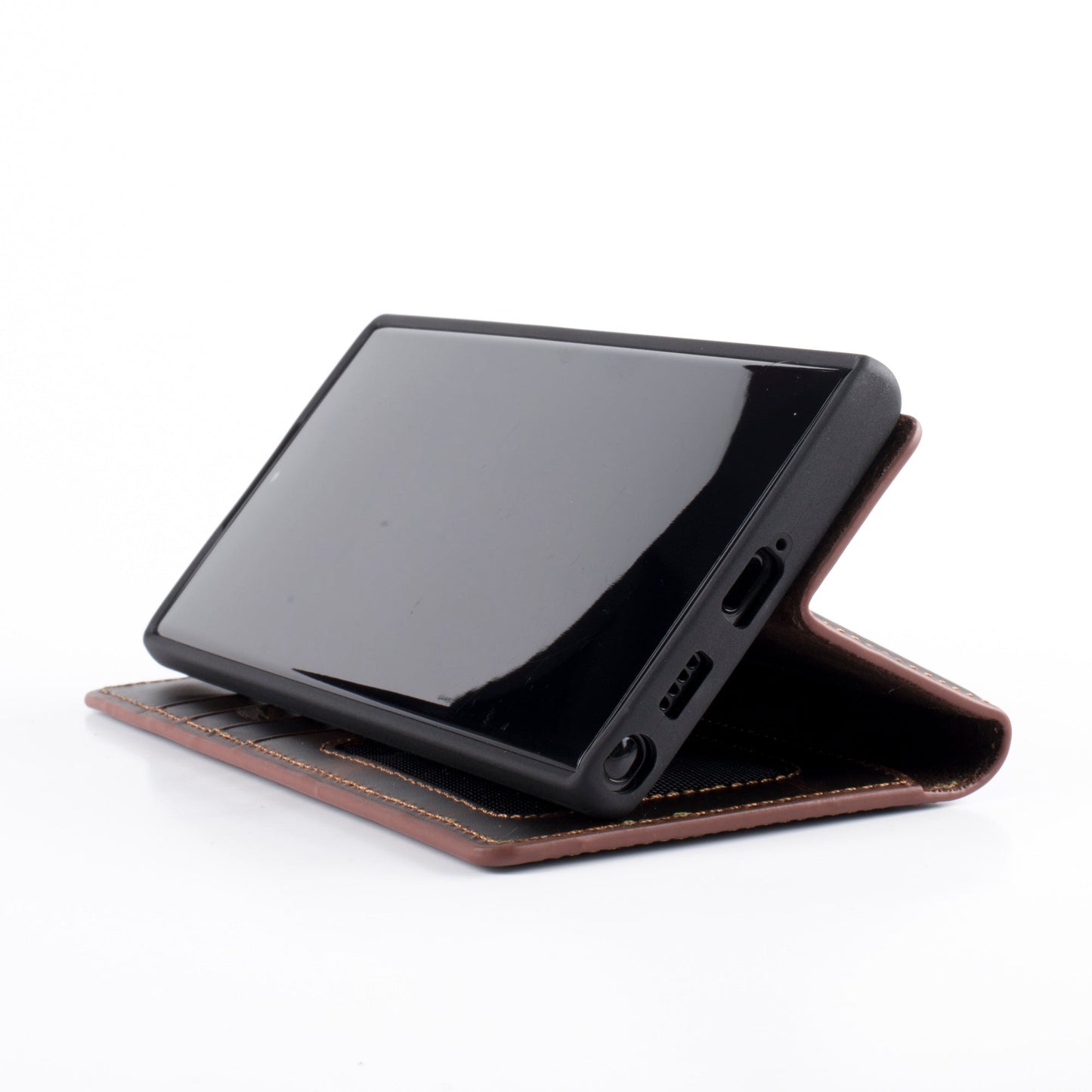 Wachikopa Genuine Leather Classic Bookcase for Samsung Galaxy S25 Plus Brick