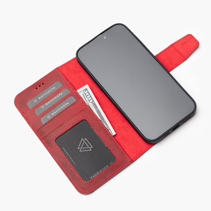 Wachikopa leather Classic iPhone Case for iPhone 16e Red
