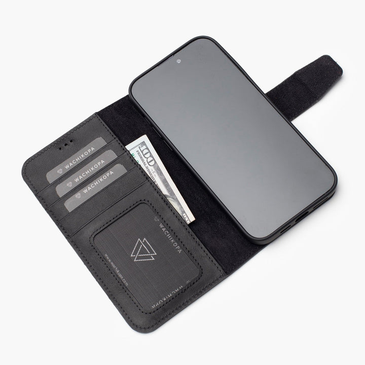Wachikopa leather Classic iPhone Case for iPhone 16e Black