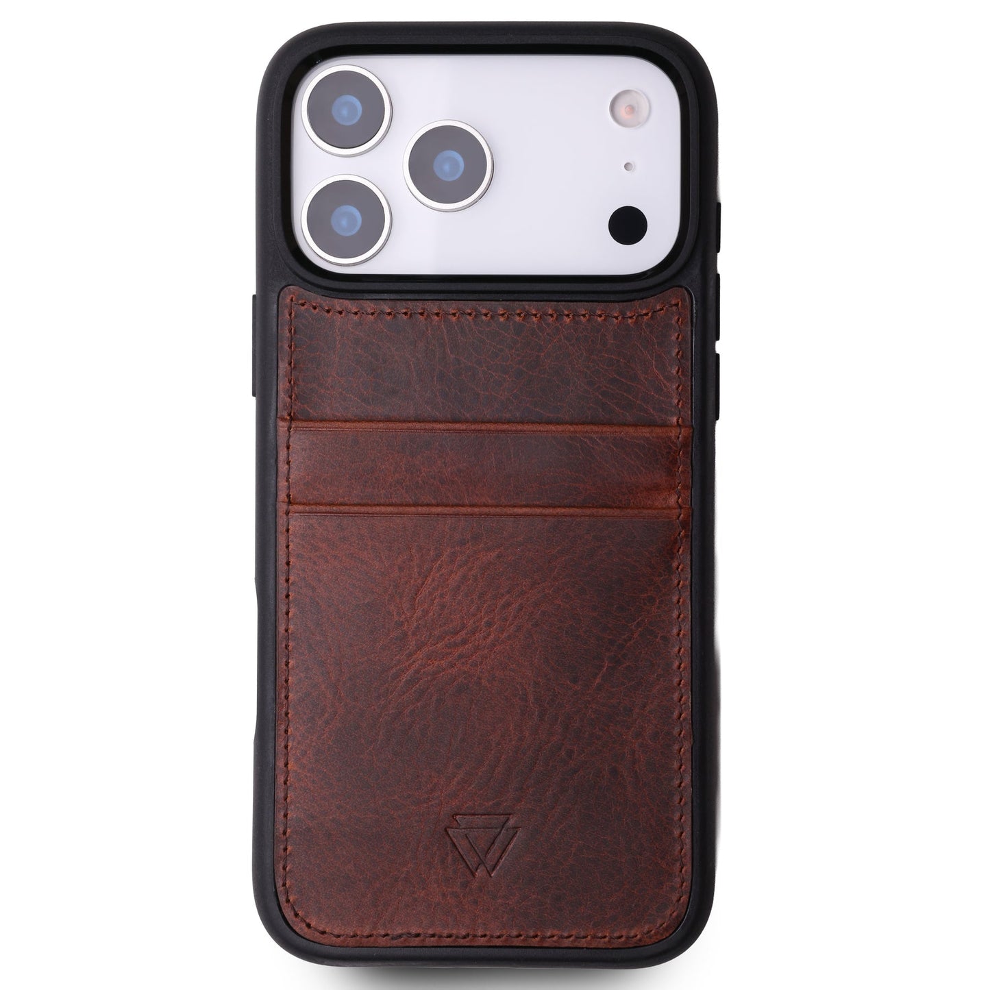 Wachikopa Leather Back Cover C.C. Case for iPhone 17 Pro Max Brown