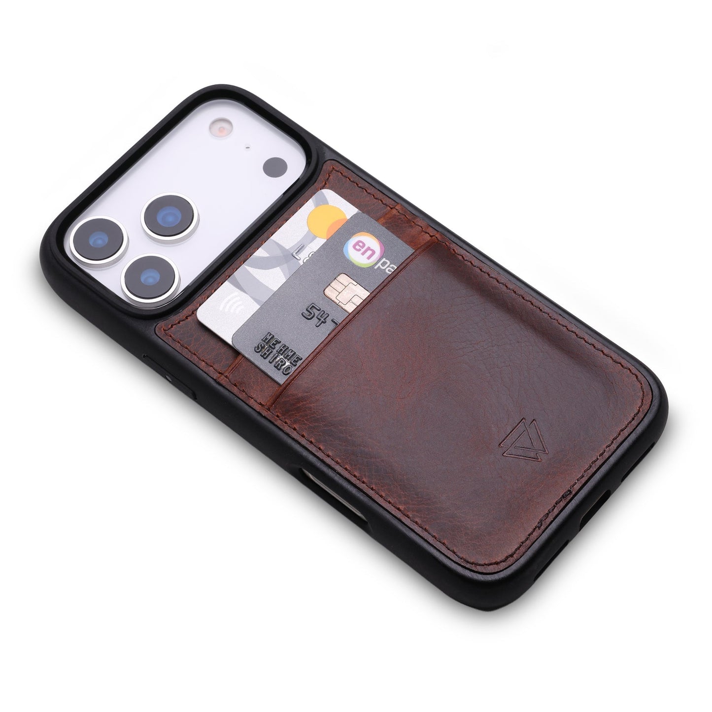 Wachikopa Leather Back Cover C.C. Case for iPhone 17 Pro Max Brown