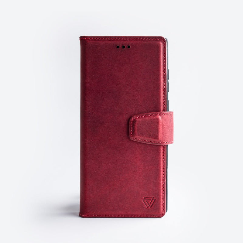 Wachikopa leather Magic Book Case 2 in 1 for iPhone 14 Red