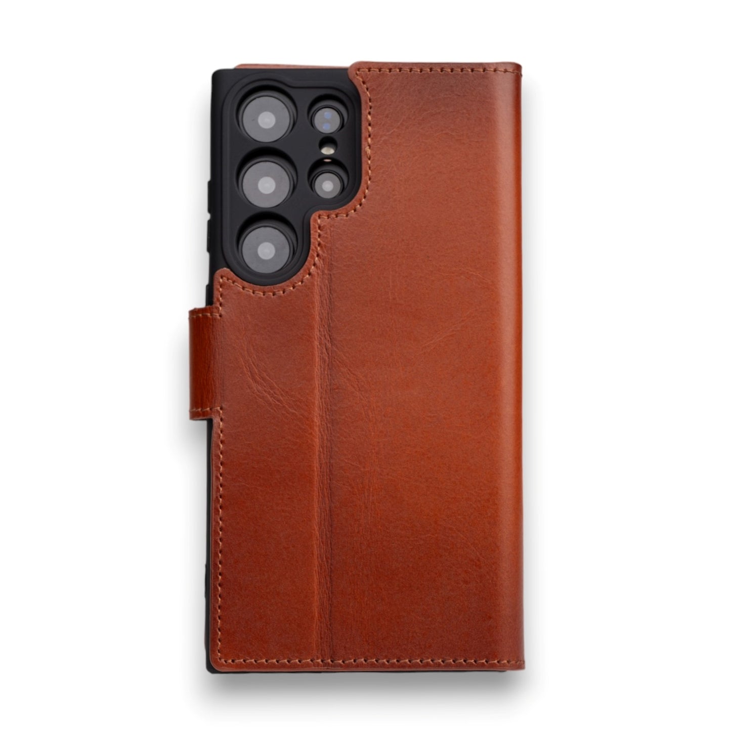 Wachikopa Genuine Leather Magic Bookcase 2 in 1 for Samsung S24 Ultra Red
