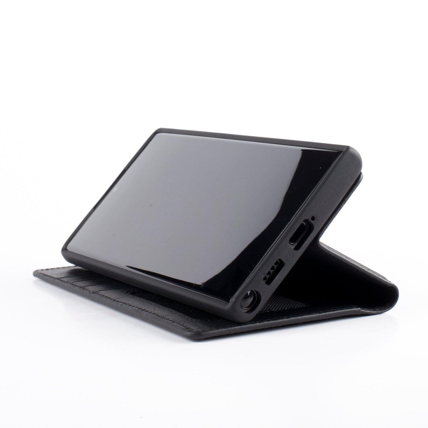 Wachikopa Genuine Leather Magic Book Case 2 in 1 for Samsung S26 Plus Black