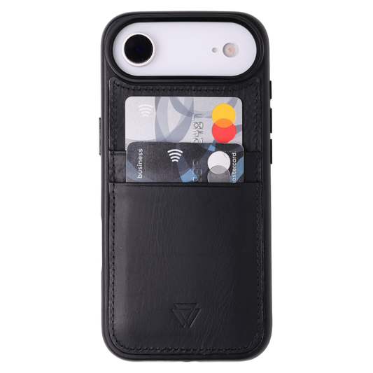 Wachikopa Leather Back Cover C.C. Case for iPhone 17 Air Black