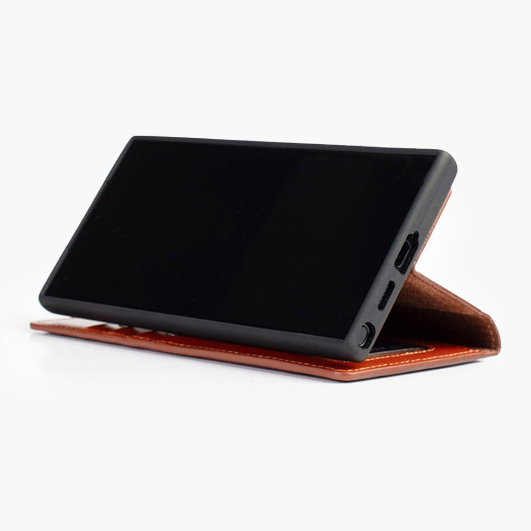Wachikopa Genuine Leather Magic Bookcase 2 in 1 for Samsung S24 Ultra Red