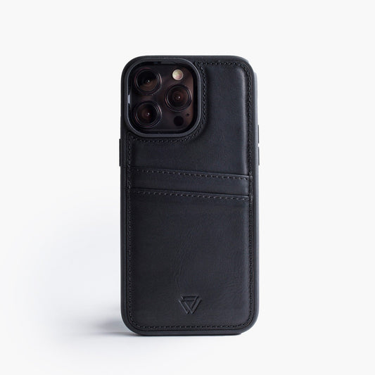 Wachikopa leather Back Cover C.C. Case for iPhone 12 Pro Black