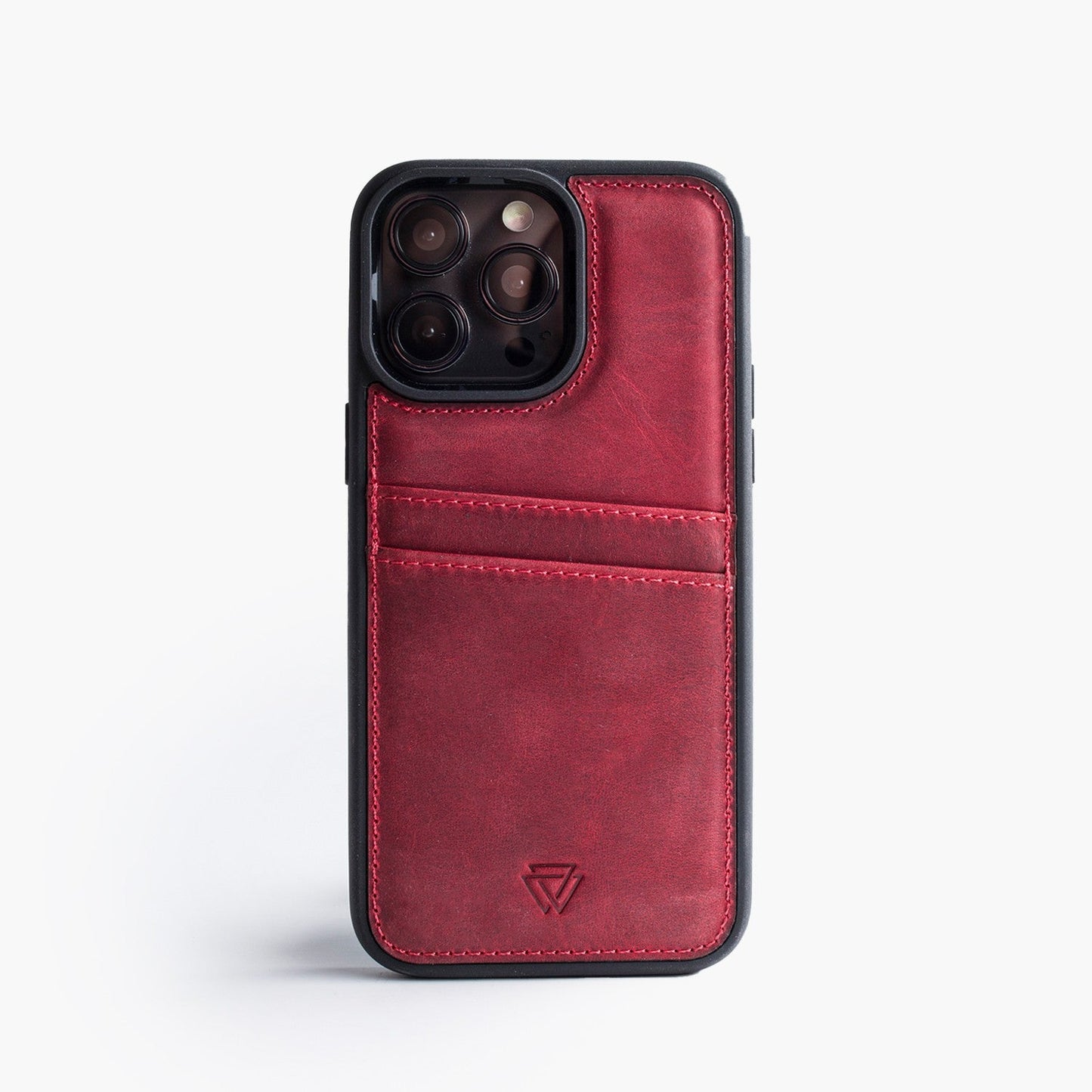 Wachikopa leather Back Cover C.C. Case for iPhone 14 Plus Red