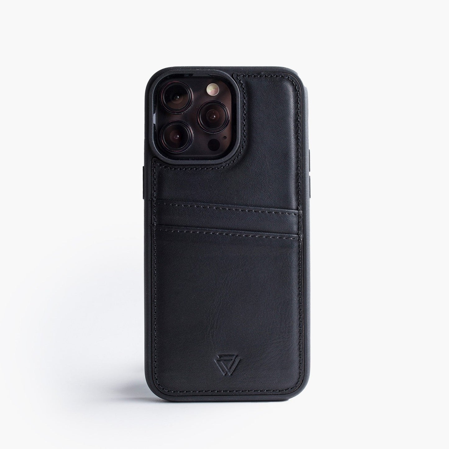 Wachikopa leather Back Cover C.C. Case for iPhone 13 Pro Black