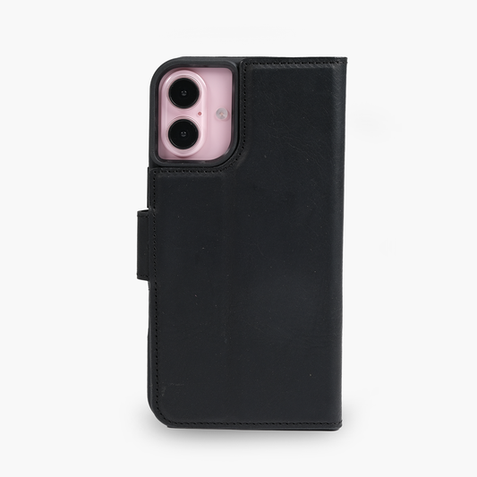 Wachikopa Leather Magic Book Case 2 in 1 for iPhone 17 Black