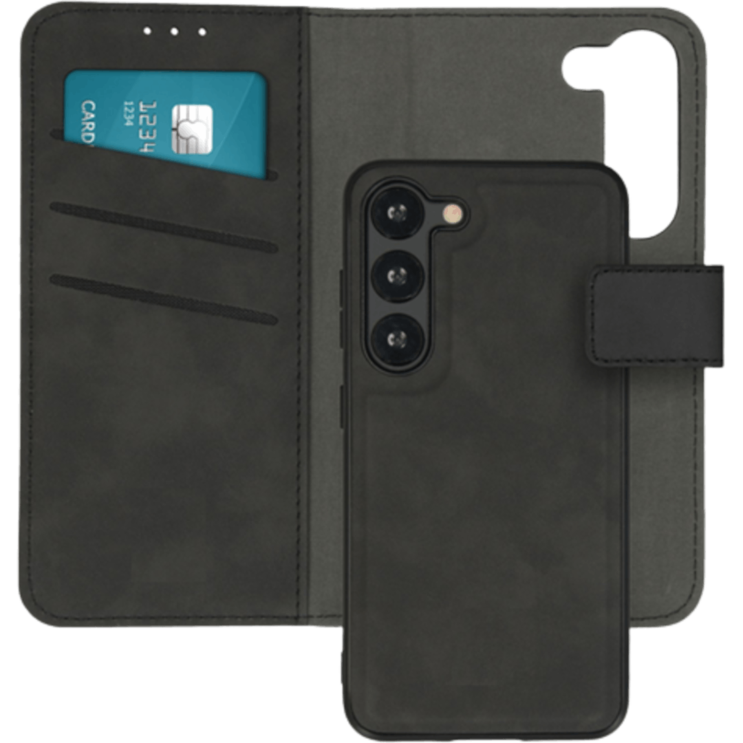 Wachikopa Genuine Leather Magic Book Case 2 in 1 for Samsung S26 Plus Black